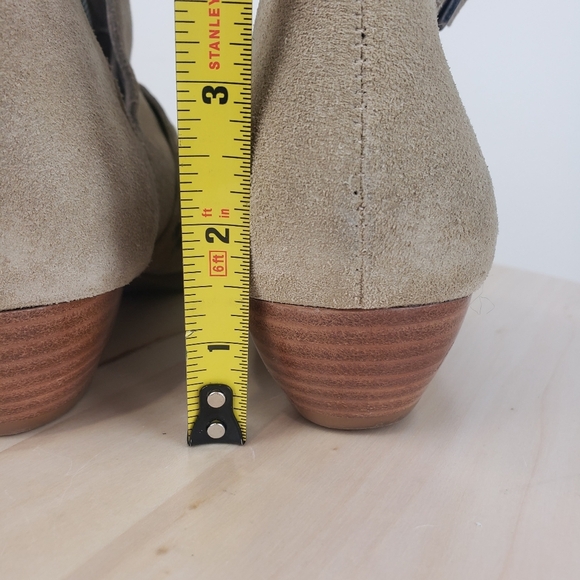 Anthropologie Matisse Neil Booties Size 8.5 Suede Leather Studded Buckle Western - Picture 6 of 14
